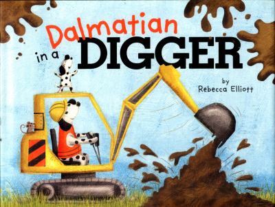 Dalmatian in a digger