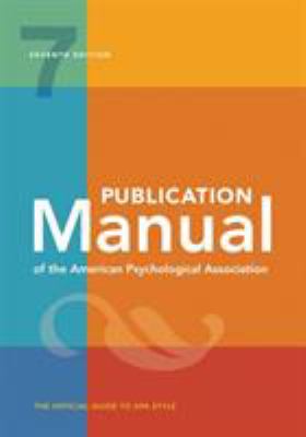 Publication manual of the American Psychological Association : the official guide to APA style