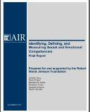 Identifying, defining, and measuring social and emotional competencies : final report