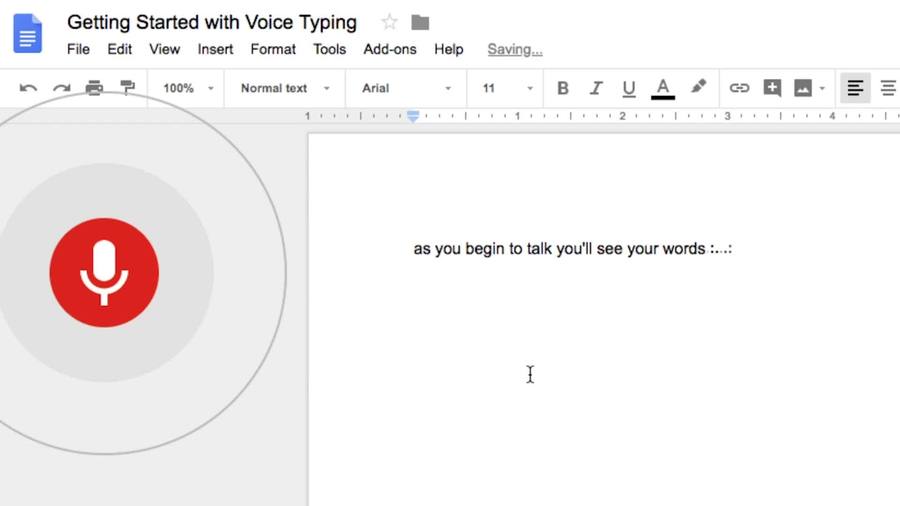 Google Docs & Drive, Voice Typing