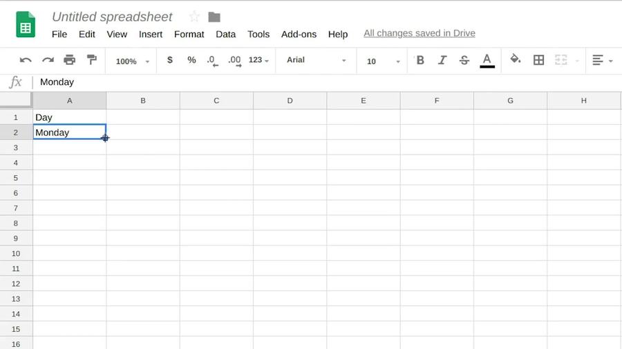 Google Sheets, Creating Your First Google Sheet