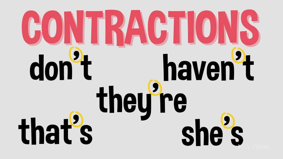 Grammar : Contractions
