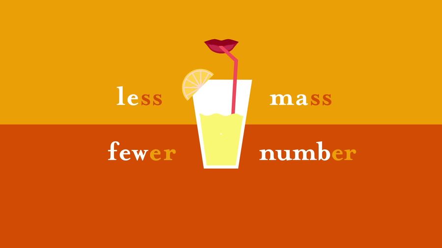 When to use less and fewer
