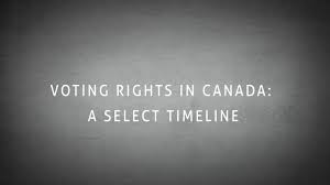 Voting Rights in Canada : A Select Timeline
