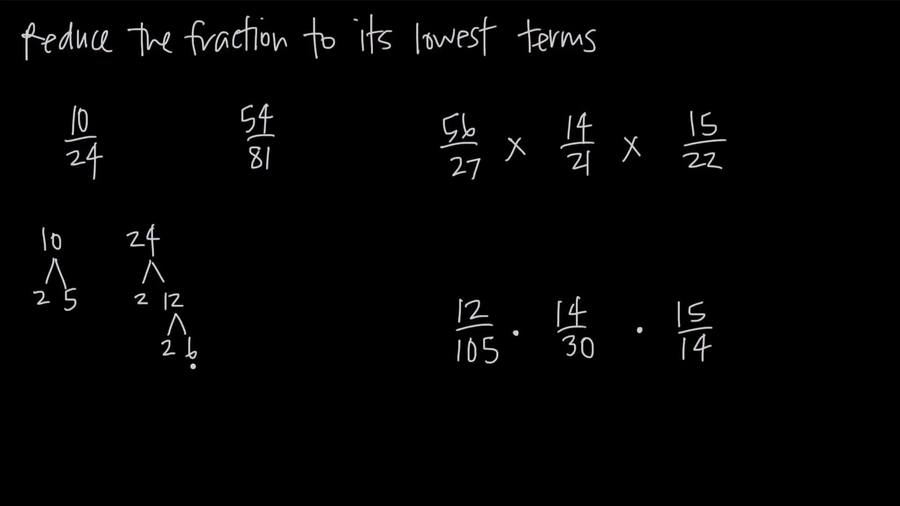 Reducing Fractions And Cancellation