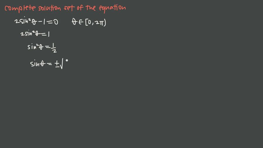 Complete Solution Set Of The Equation