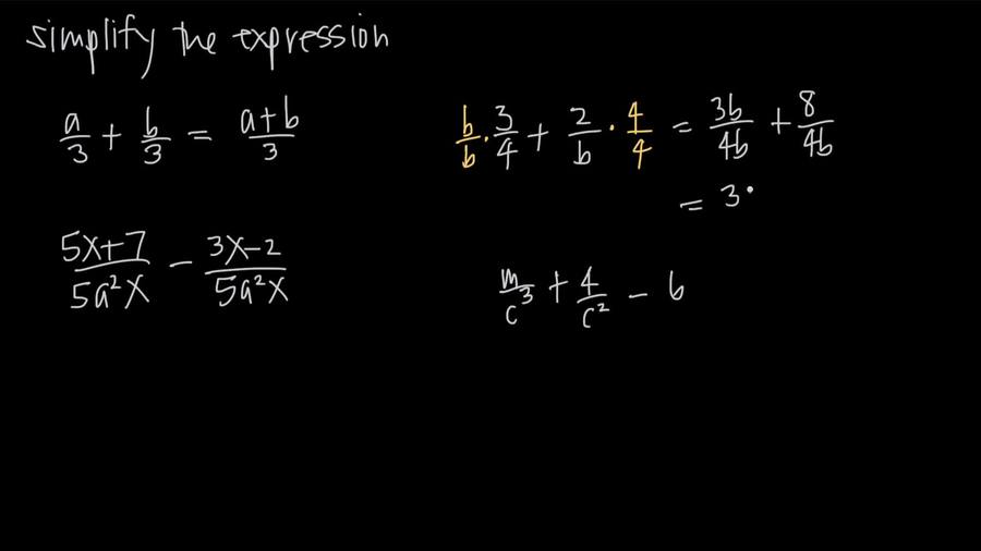 Adding And Subtracting Rational Expressions