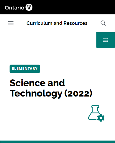 The Ontario curriculum, grades 1-8 : science and technology