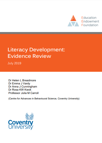 Literacy development : evidence review