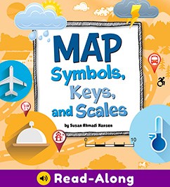 Map symbols, keys, and scales
