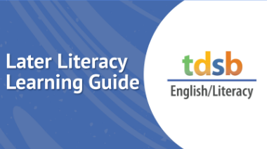 Later literacy learning guide