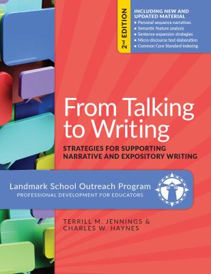 From talking to writing : strategies for supporting narrative and expository writing