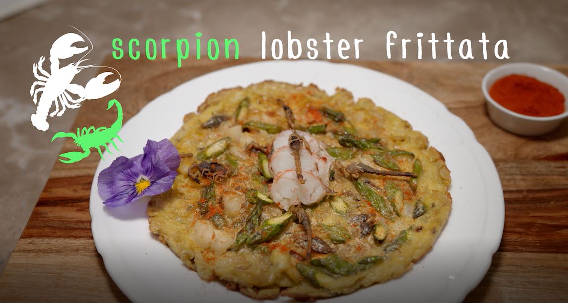 Scorpion Lobster Frittata: Bug Bites Series.