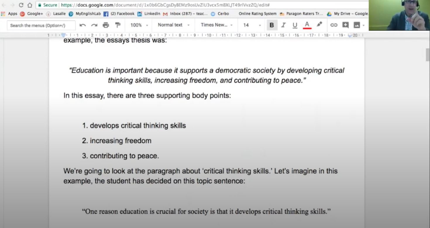 Writing a Research Paper, 3: Organizing Ideas Into Paragraphs.