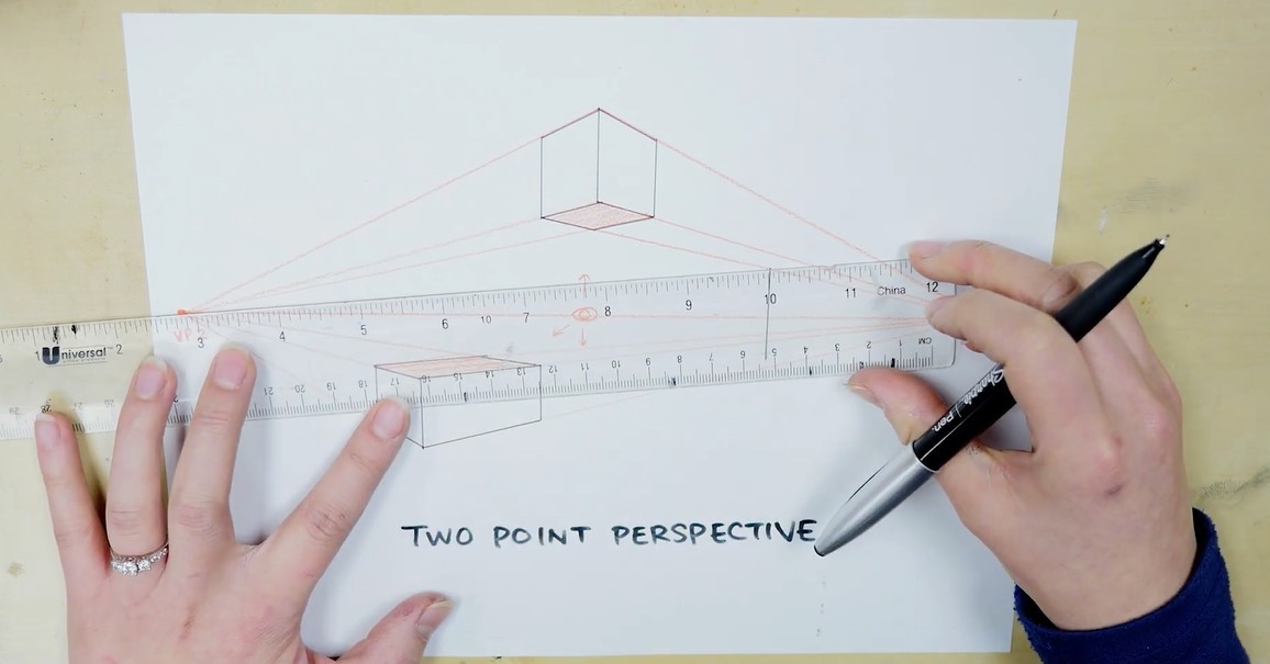 2 point perspective drawing for beginners