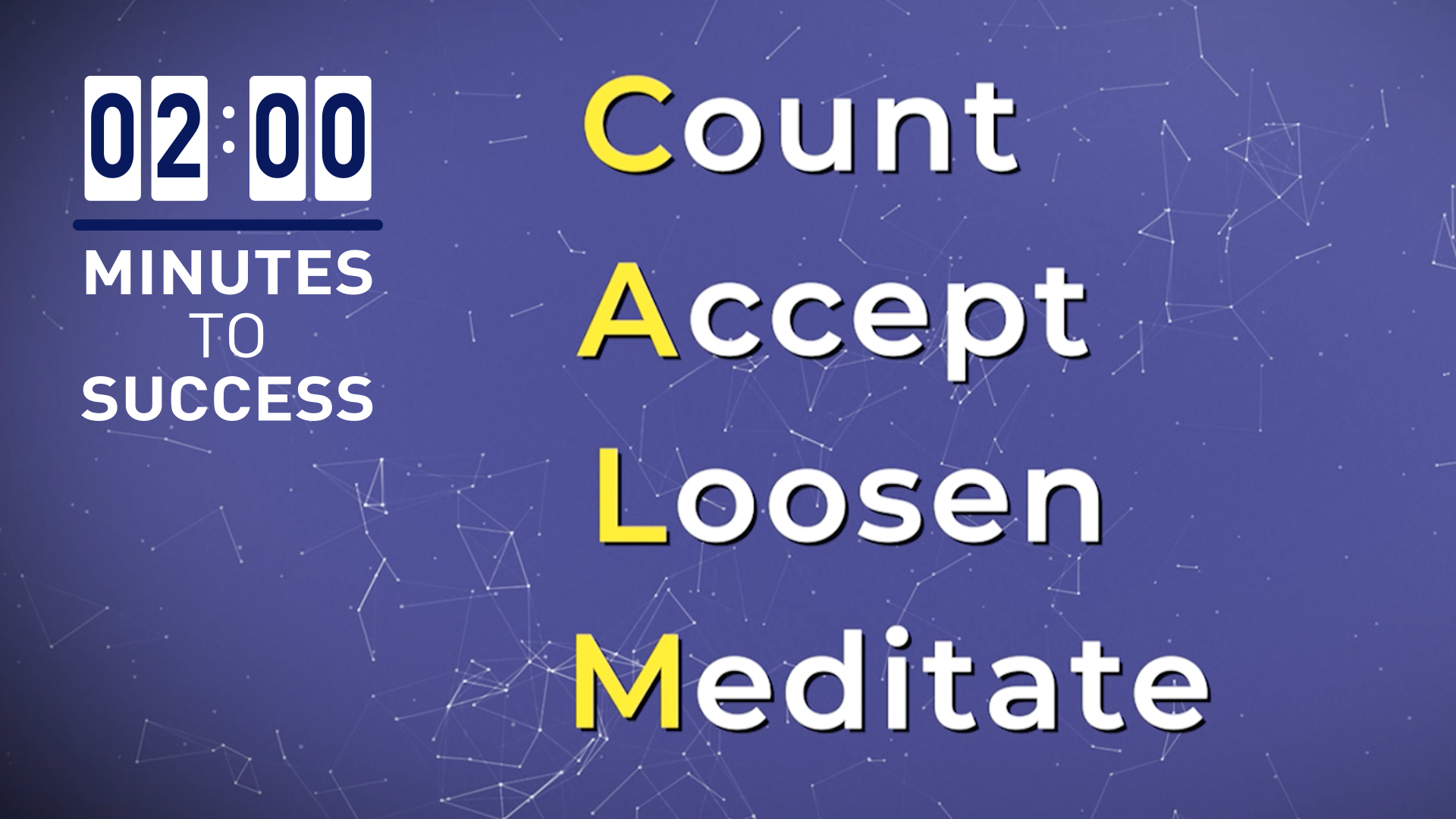 CALM Yourself in 4 Steps: 2 Minutes To Success Series.