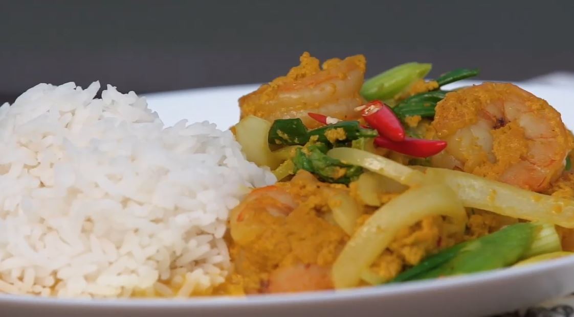 Fried Shrimp with Yellow Curry: Try Thai Tonight, Season 5.