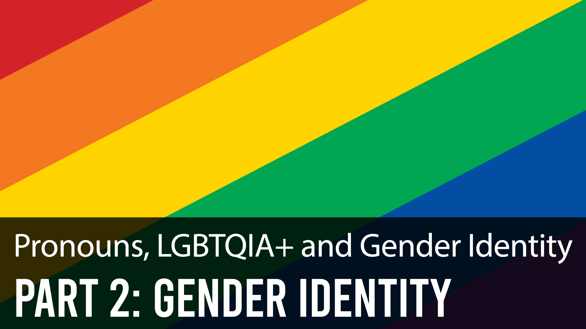 Gender Identity - Part 2: Pronouns, LGBTQIA+ and Gender Identity Series.