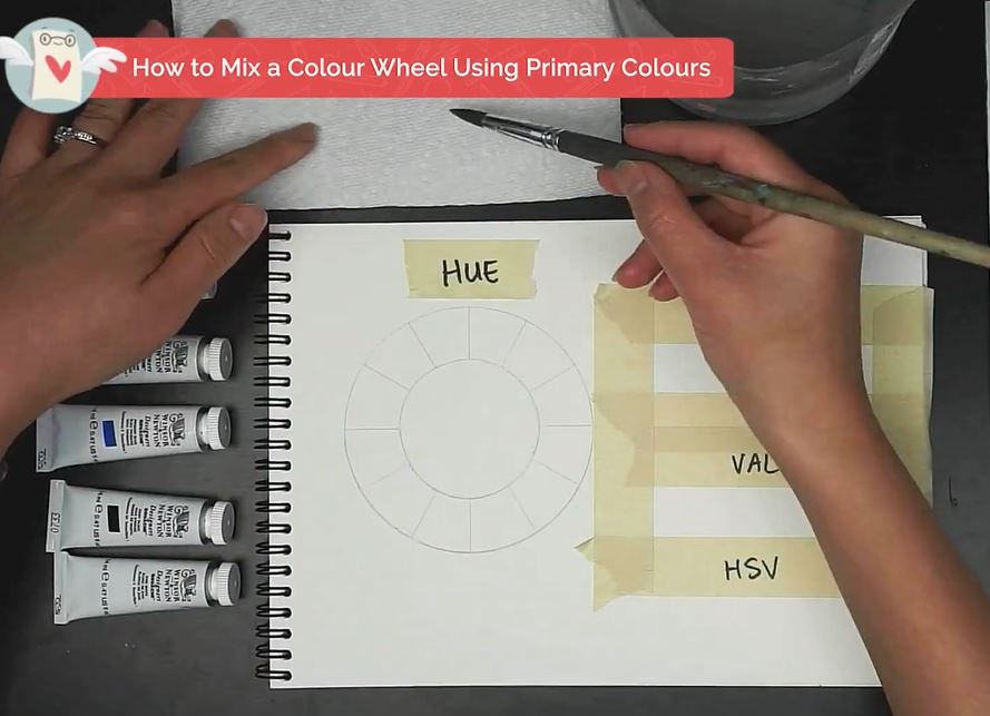 How to Paint a Colour Wheel - Step by Step: Colour Theory Series.