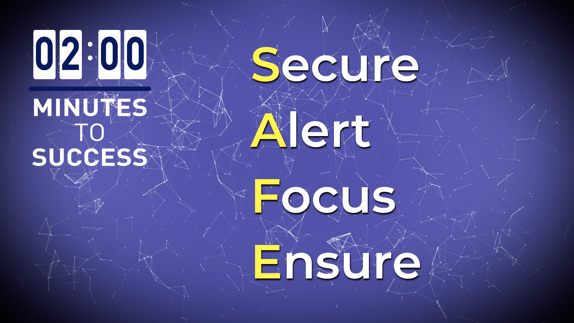 SAFE in Emergencies: 2 Minutes To Success Series.