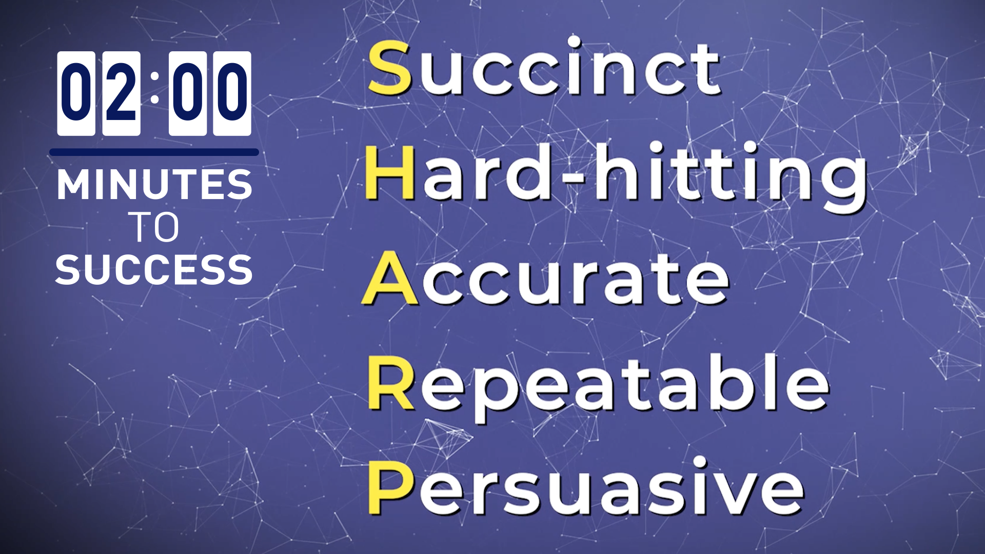 SHARP Presentations: 2 Minutes To Success Series.