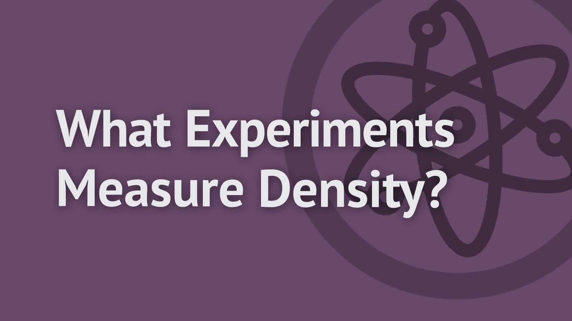 What Experiments Measure Density?: OUP Physics Series.