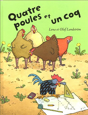 Quatre poules et un coq