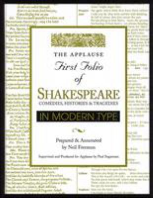 The Applause first folio of Shakespeare in modern type