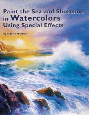 Paint the sea and shoreline in watercolor using special effects