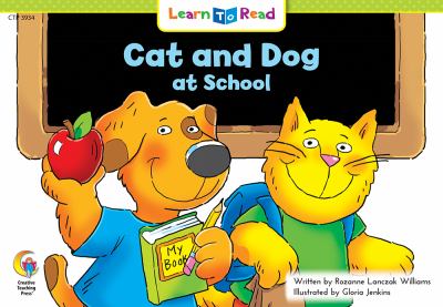 Cat and dog at school