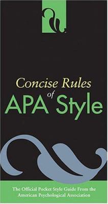 Concise rules of APA style.