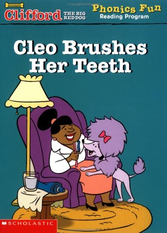 Cleo brushes her teeth