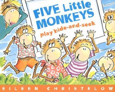 Five little monkeys play hide-and-seek