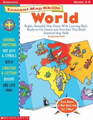 World : bright, beautiful map poster with learning-rich, ready-to-go games and activities that build essential map skills