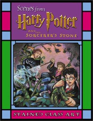 Scenes from Harry Potter and the Sorceror's Stone : stained glass art.