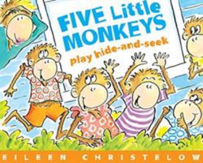 Five little monkeys play hide-and-seek