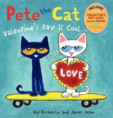 Pete the cat. Valentine's Day is cool /