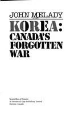 Korea, Canada's forgotten war