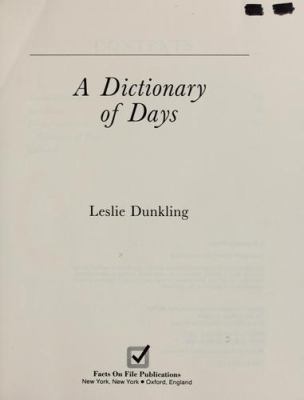 A dictionary of days