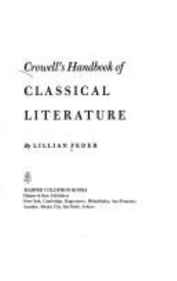 Crowell's handbook of classical literature