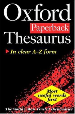 The Oxford paperback thesaurus