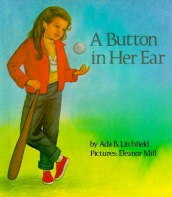A button in her ear