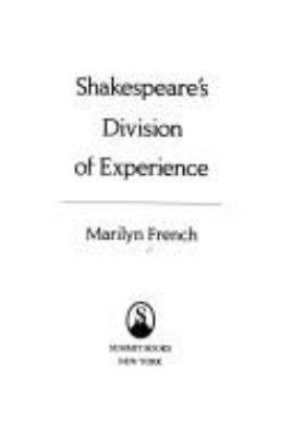 Shakespeare's division of experience
