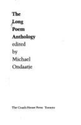 The Long poem anthology