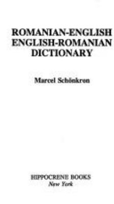 Romanian-English, English-Romanian dictionary