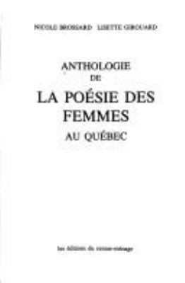 Anthologie de la poésie des femmes au Québec