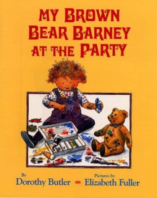 My brown bear Barney at the party