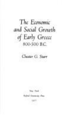 The economic and social growth of early Greece, 800-500 B.C.