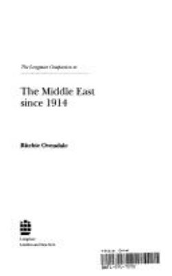 The Longman companion to the Middle East since 1914