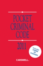 Pocket criminal code 2011 : with forms of charges from The Police Officers Manual